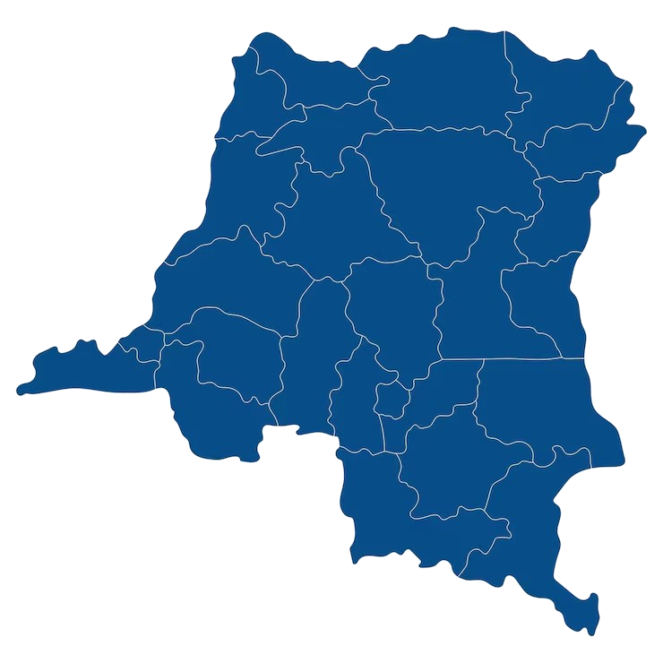 Carte interactive des 26 provinces de la République Démocratique du Congo
