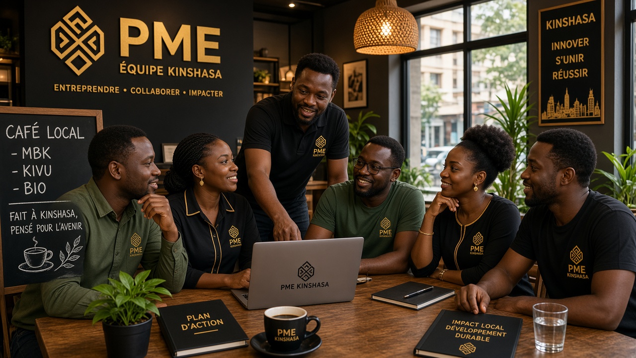 Jeunes entrepreneurs congolais au travail à Kinshasa